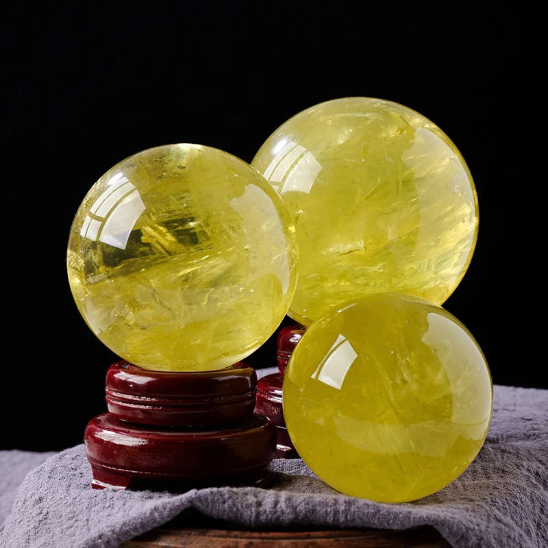 Citrine Crystal Sphere — natural crystal sphere, additional product view