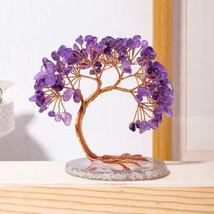 Colorful Crystal Phoenix Tree Ornament — crystal home decor, additional product view