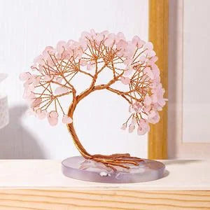 Colorful Crystal Phoenix Tree Ornament — crystal home decor, additional product view