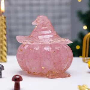 Crystal Pebble Pumpkin House Jar — decorative storage, additional product view