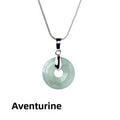 Crystal Circle Pendant Necklace product image detail 11