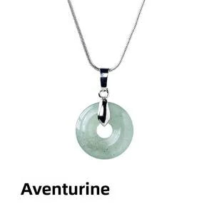 Crystal Circle Pendant Necklace product image detail 11